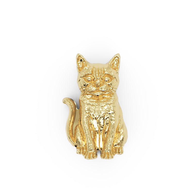 18K Goldplated cat icon